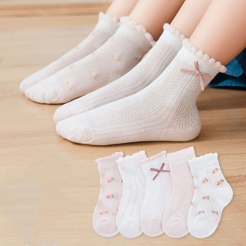 Summer Clothing Baby Girl - Chaussettes pour enfants, 5 paires/lot, chaussettes