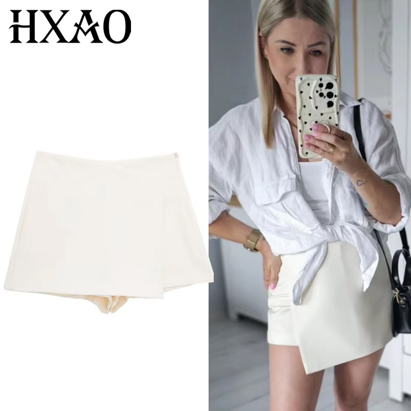 Summer Zara - HXAO noir blanc jupe short taille