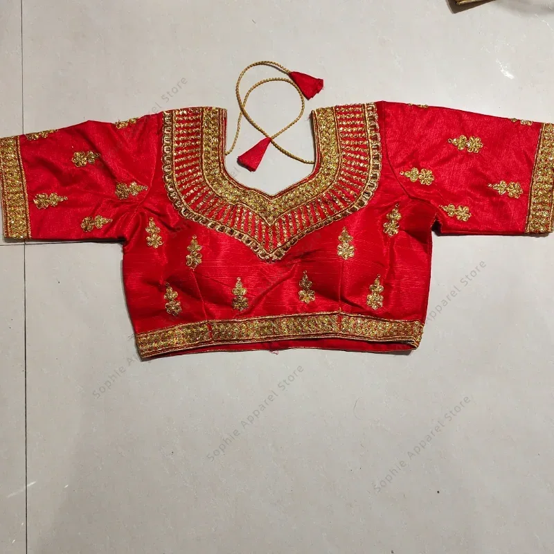 Summer Clothing Pakistan - Sari traditionnel indien avec broderie de
