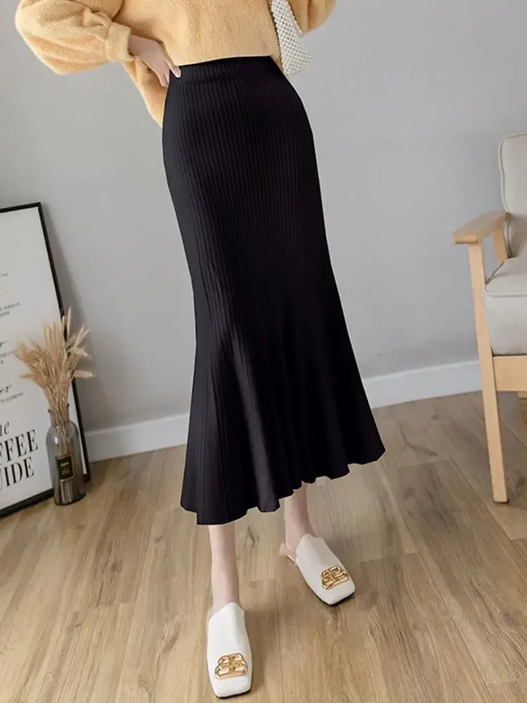 Jupe en maille à taille haute  - Summer Clothing Wraps avis et prix