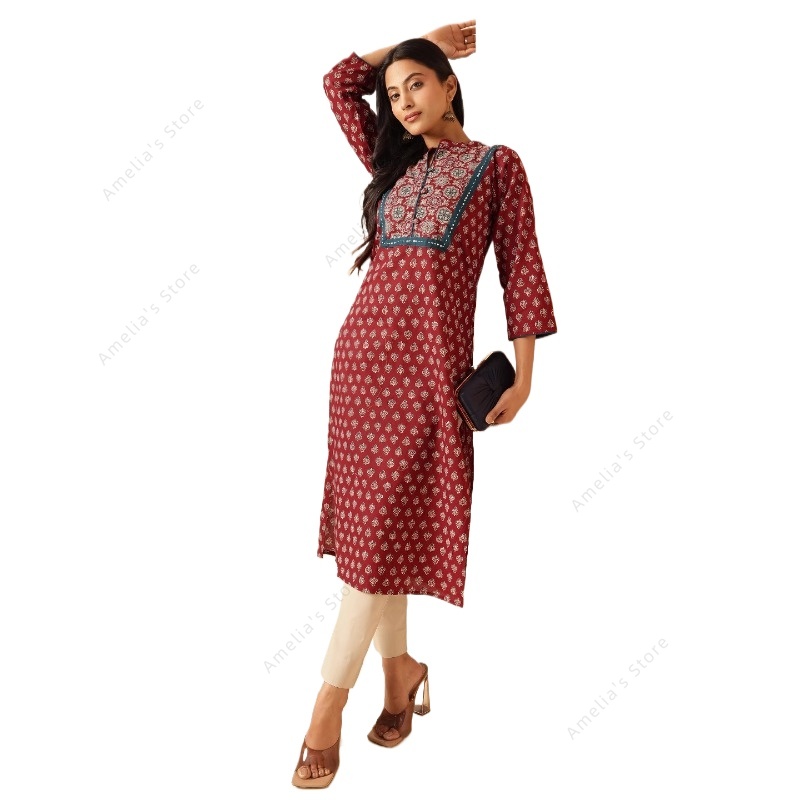 Robe longue Kurti indienne pou - Summer Clothing Pakistan avis et prix