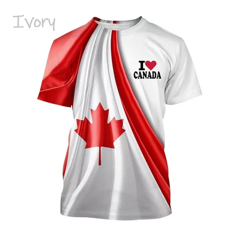 T-shirt graphique I Love Canad - Summer Clothing Women Canada avis et prix